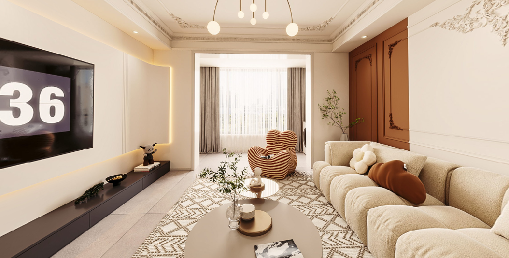 水之郡133m2法式奶油風(fēng)